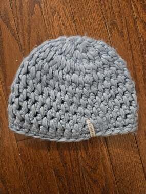 Krochet Kids International BETTY Pea Light Blue Knit Handmade Hat Beanie